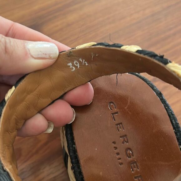 Clergerie Paris Rafi chunky platform sandal black tan size 9 1/2 - Picture 7 of 7